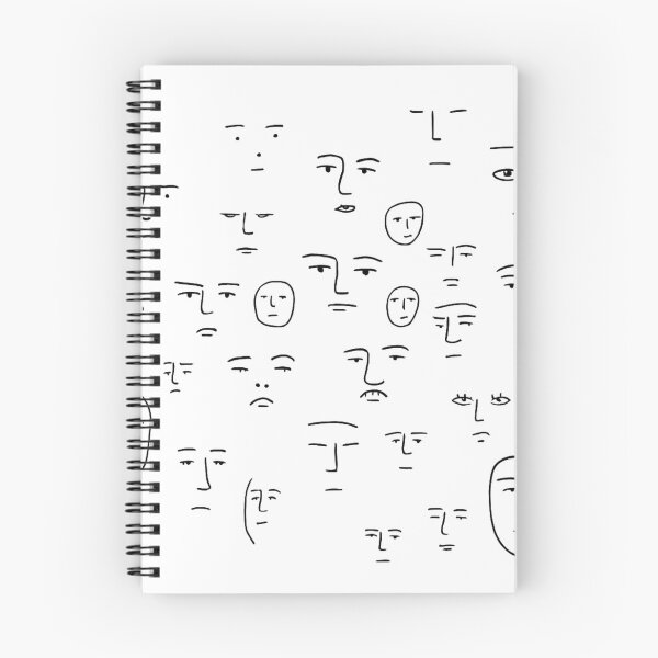 Item preview, Abstract Doodle Faces Pattern – Hand-Drawn Line Art designed and sold by The Sandy Design Store.