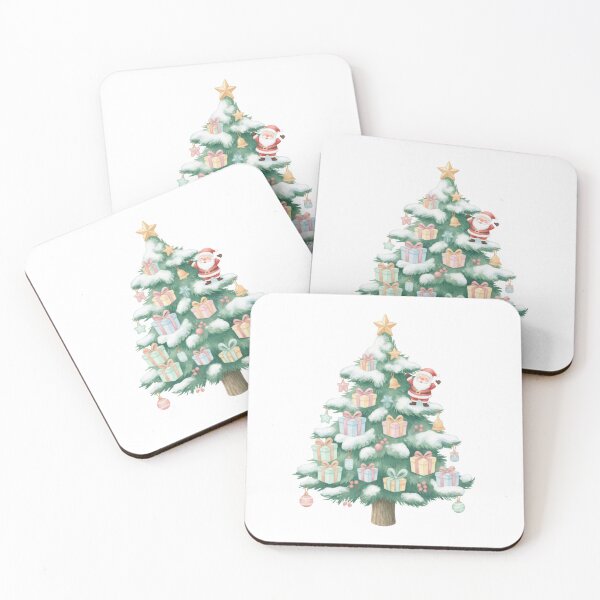 Item preview, Santa's Helper: Whimsical Watercolor Christmas Tree Decorating designed and sold by MaliEva.