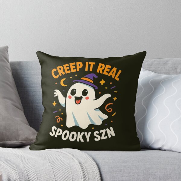 Item preview, Cute Cartoon Ghost in Witch Hat – Funny Halloween Design for Spooky Season Fans designed and sold by kakaworld.