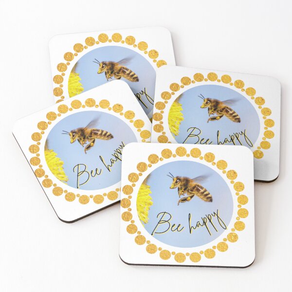 Artikelvorschau, Be happy, bee happy entworfen und verkauft von Katja LebenFreude.