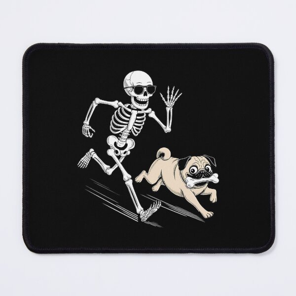 Item preview, Funny Skeleton Chasing Pug Halloween Dog Mom Pug Lover designed and sold by Bandikonsalez.