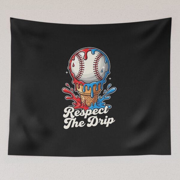 Item preview, Baseball Respect The Drip Ice Cream Melting Youth Boys Drip  designed and sold by diyoor.