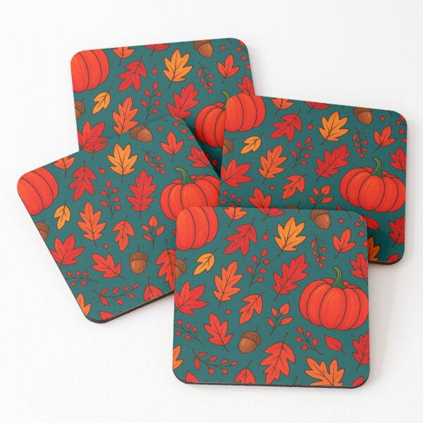 Item preview, Vibrant Autumn Pumpkins & Leaves Pattern designed and sold by CanvasFox.