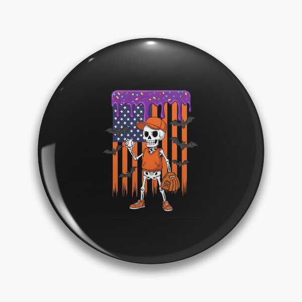 Item preview, Baseball Skeleton US Flag Ice Cream Drip Halloween designed and sold by diyoor.