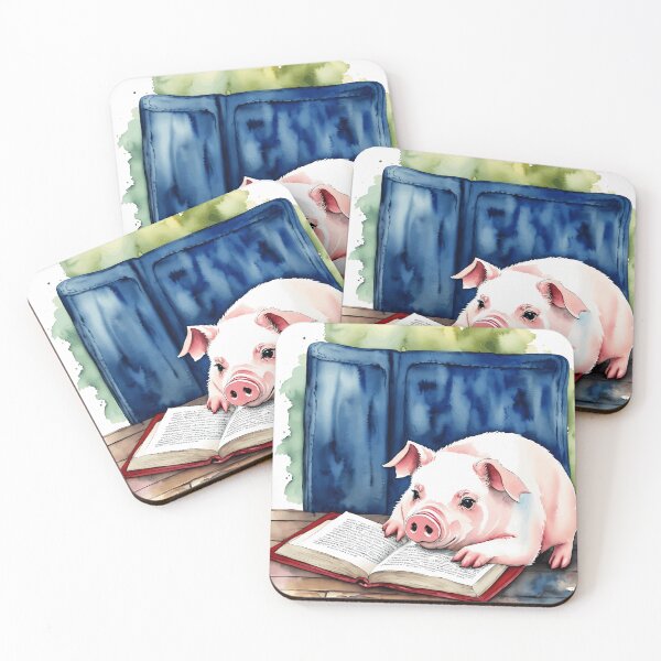 Item preview, Oink And Ink The Bookworm Pig designed and sold by AylinNorris.