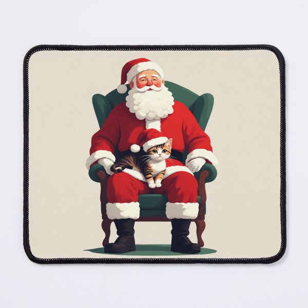 Item preview, Santa and Kitten - Christmas 2025 designed and sold by SuperVenus.