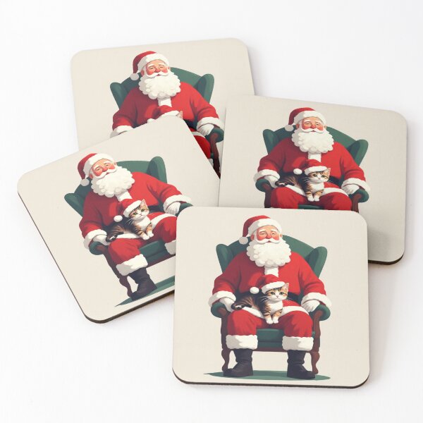 Item preview, Santa and Kitten - Christmas 2025 designed and sold by SuperVenus.