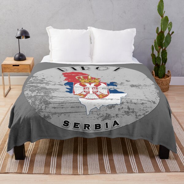 Item preview, Pirot Serbia Flag Worn  designed and sold by World Designs.