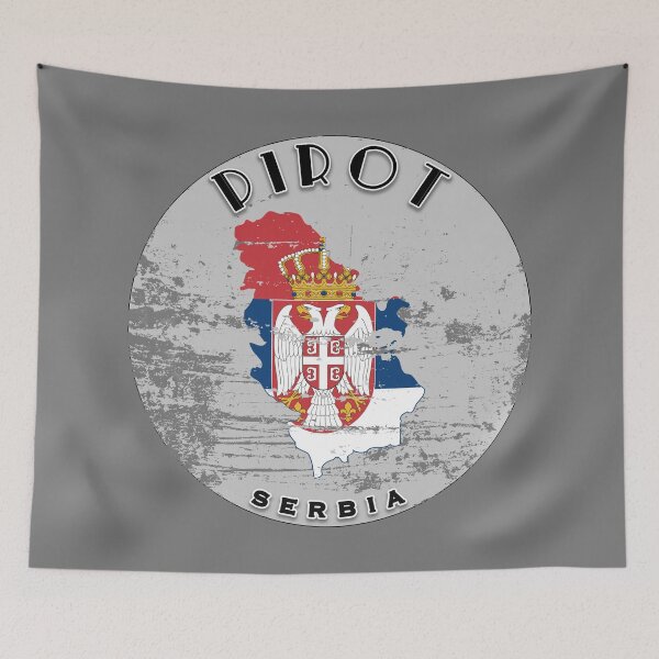 Item preview, Pirot Serbia Flag Worn  designed and sold by World Designs.
