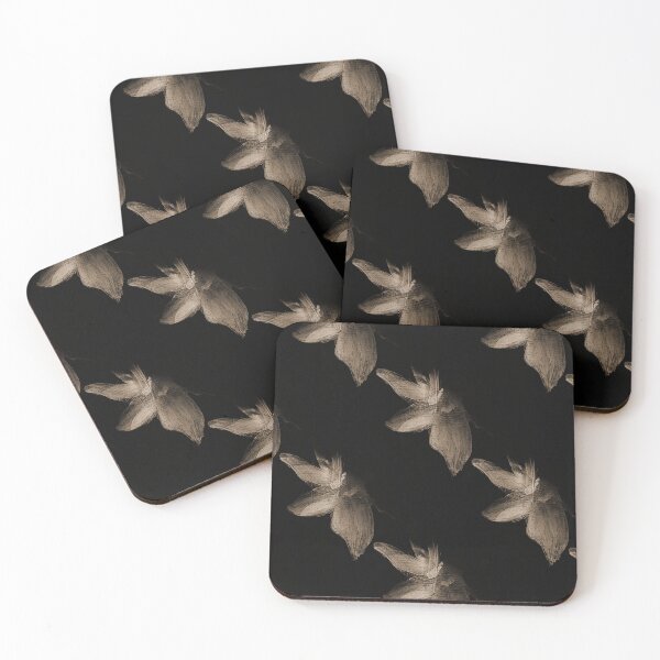 Item preview, Painterly Beige Sun Orchid Pattern on Black designed and sold by Artistestella.