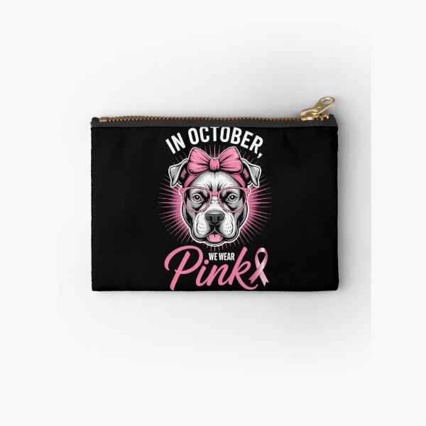 Item preview, In October We Wear Pink Breast Cancer Awareness Pitbull Dog designed and sold by Bandikonsalez.