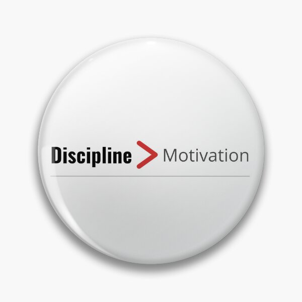 Item preview, Discipline Over Motivation – Productivity Quote designed and sold by J0b4t.