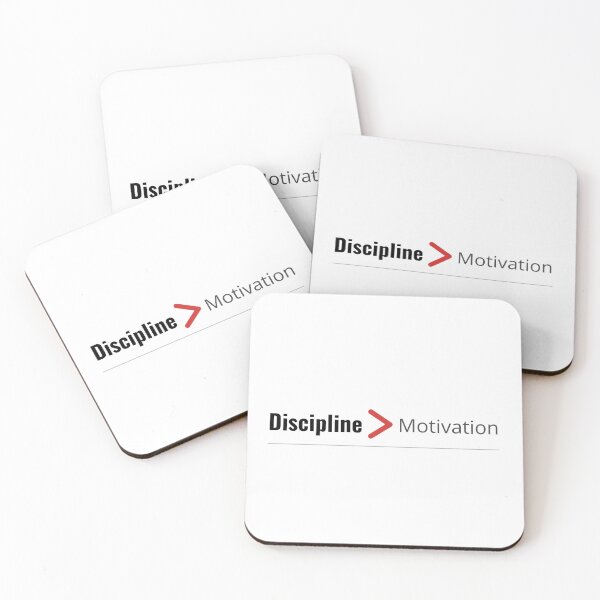 Item preview, Discipline Over Motivation – Productivity Quote designed and sold by J0b4t.