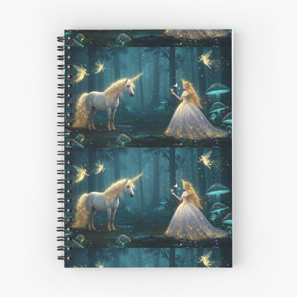 Item preview, Golden Fairy with Mystical Unicorn of the Enchanted Forest designed and sold by KoruWairua-Arts.