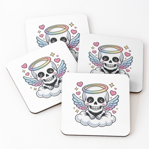 Item preview, Smiling Angelic Skull with Wings designed and sold by jkrphoto.