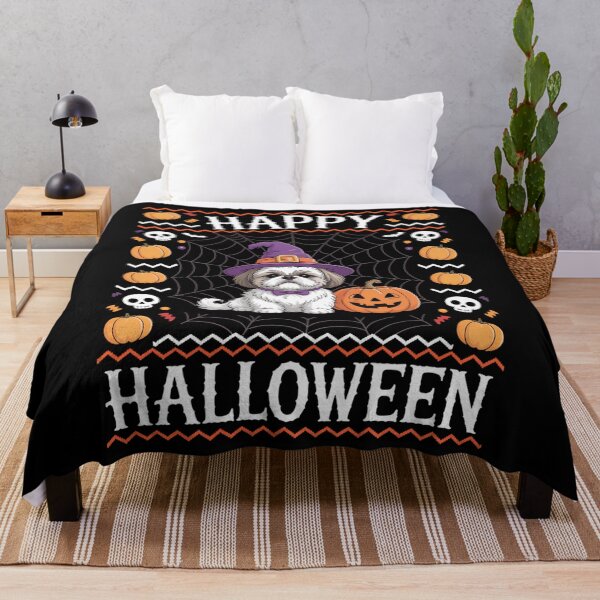 Item preview, Happy Halloween Ugly Shih Tzu Howl-o-ween Pumpkin Dog designed and sold by Bandikonsalez.