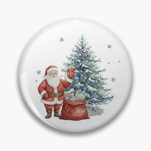 Item preview, Jolly Santa Delivers Gifts: Premium Watercolor Christmas Scene designed and sold by MaliEva.