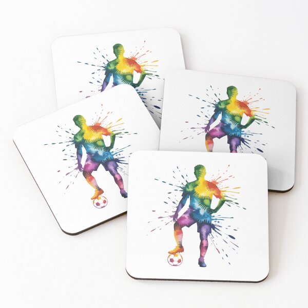 Item preview, Vibrant Soccer Player Silhouette designed and sold by jkrphoto.