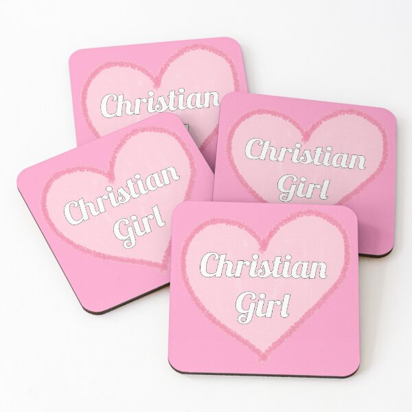 Item preview, Christian Girl Heart (pink bg) designed and sold by PatriotsPallette.