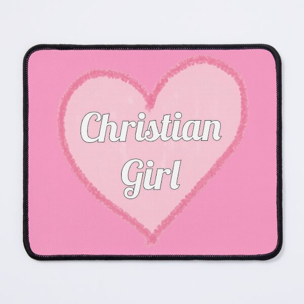 Item preview, Christian Girl Heart (pink bg) designed and sold by PatriotsPallette.