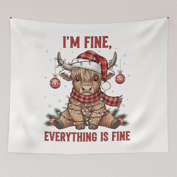 Item preview, I'm Fine Everything is Fine Christmas designed and sold by bethanyrodgers6.