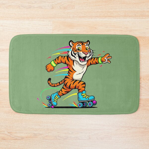 Item preview, Roller Tiger – Neon Skating Jungle Vibes designed and sold by AwesomeBeyondLimits.