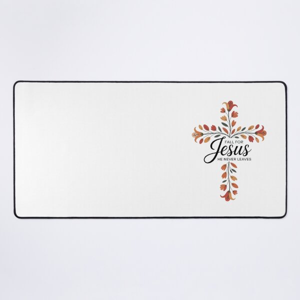 Item preview, Fall for Jesus, He never leaves designed and sold by jkrphoto.