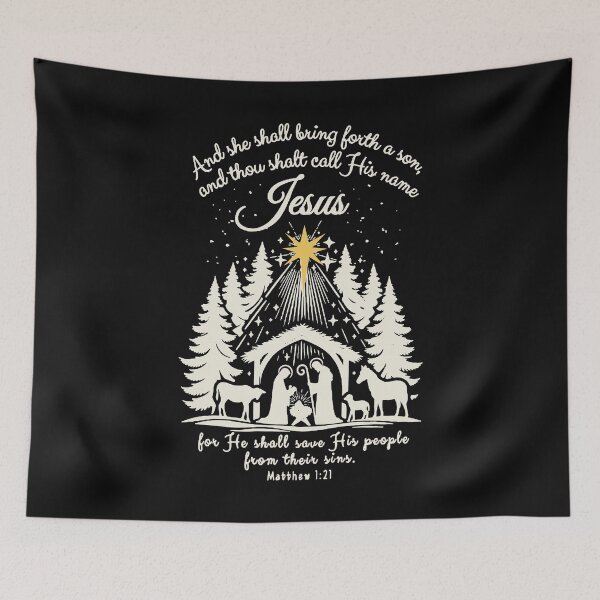 Item preview, Jesus Christian Christmas She Shall Bring designed and sold by bethanyrodgers6.