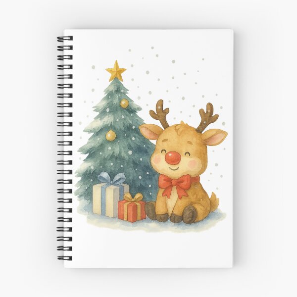 Item preview, Adorable Reindeer Christmas Magic - Premium Watercolor Digital Art designed and sold by MaliEva.