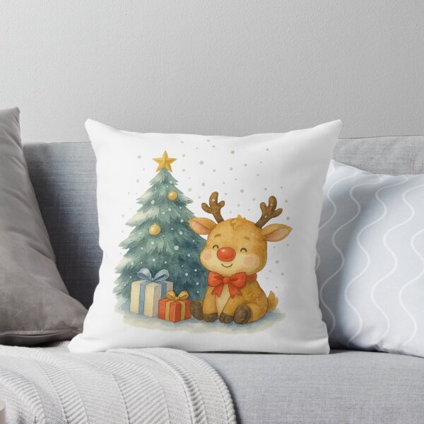 Item preview, Adorable Reindeer Christmas Magic - Premium Watercolor Digital Art designed and sold by MaliEva.
