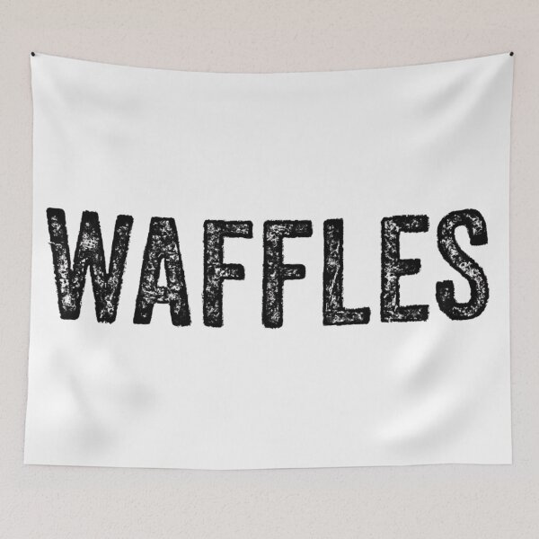 Item preview, WAFFLES Distressed Text – Retro Grunge Foodie Design designed and sold by The Sandy Design Store.