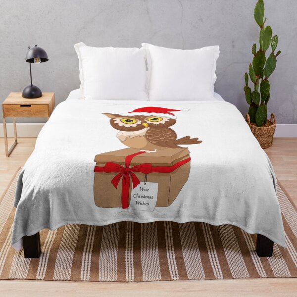 Item preview, Cute Christmas Owl with Gift Box "Wise Christmas Wishes" designed and sold by JohanaStyle.