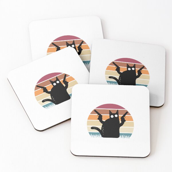 Item preview, Vintage Retro Black Cat Pew Pew Madafakas! funny cat pew pew madafakas designed and sold by ArianaContrer4.