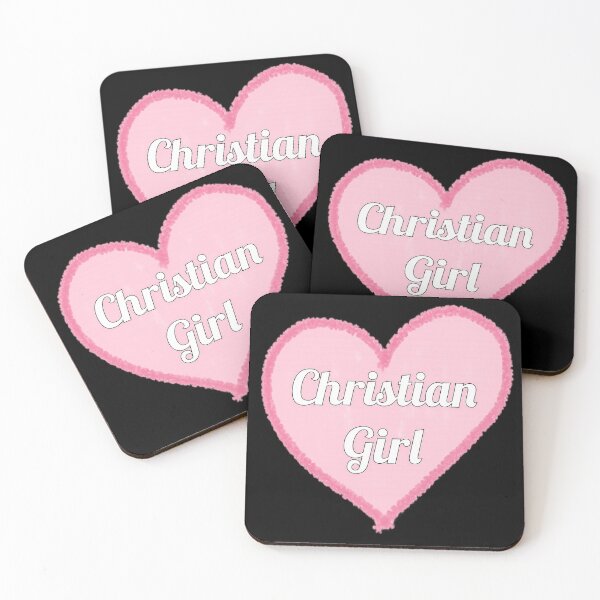 Item preview, Christian Girl Heart (black bg) designed and sold by PatriotsPallette.