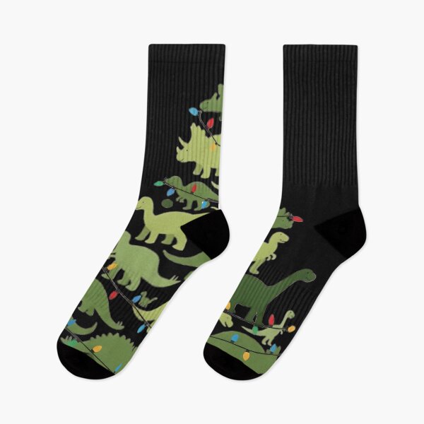 Item preview, Dinosaur Christmas Tree – Cute Dino Holiday Design with Festive Lights designed and sold by KarinDraper.