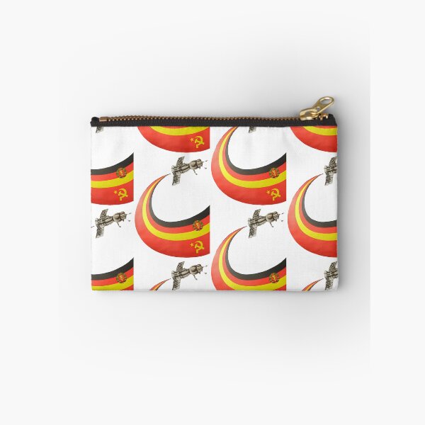 Item preview, Soviet East German Space Poster | Interkosmos Soyuz Mission Art - USSR GDR Space Collaboration, Cosmonaut Sigmund Jähn Print & Cold War Space History designed and sold by RevolutionToday.