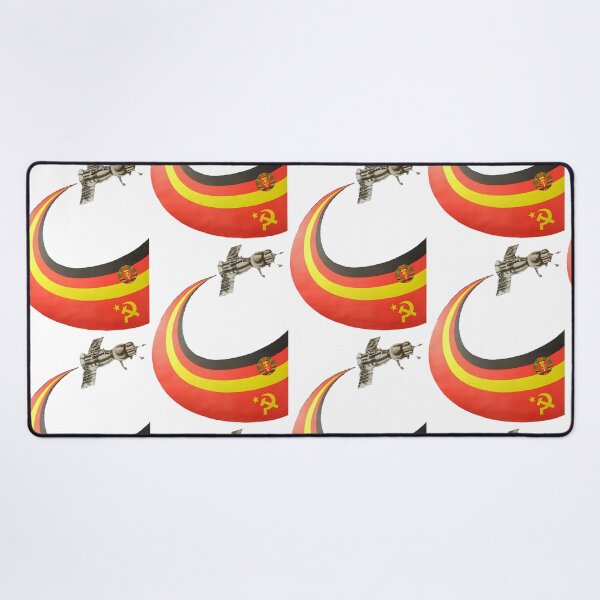 Item preview, Soviet East German Space Poster | Interkosmos Soyuz Mission Art - USSR GDR Space Collaboration, Cosmonaut Sigmund Jähn Print & Cold War Space History designed and sold by RevolutionToday.
