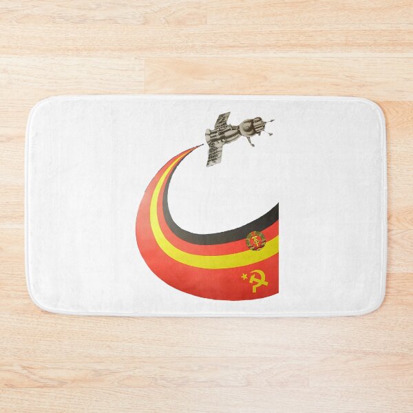 Item preview, Soviet East German Space Poster | Interkosmos Soyuz Mission Art - USSR GDR Space Collaboration, Cosmonaut Sigmund Jähn Print & Cold War Space History designed and sold by RevolutionToday.