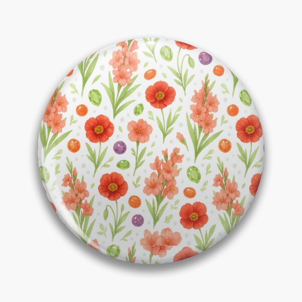 Item preview, Seamless August Floral and Gemstone Pattern designed and sold by BrushAndBreathe.