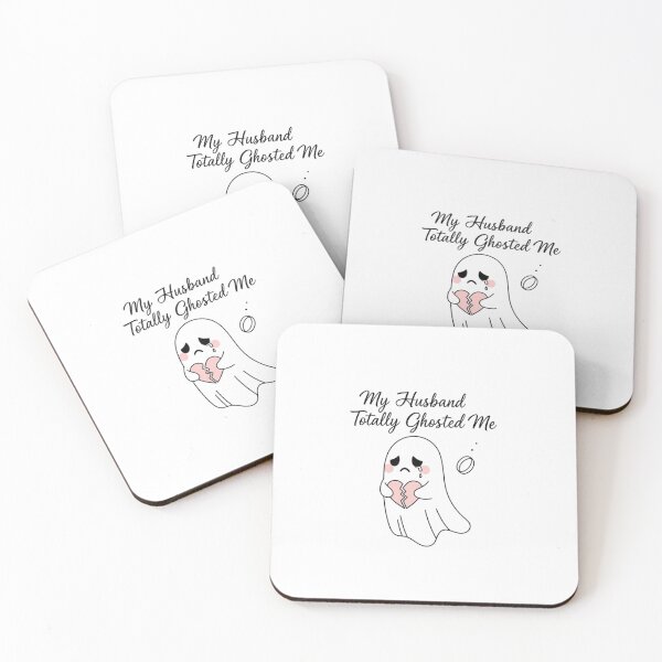 Item preview, My Husband Totally Ghosted Me Minimalist Sad Ghost Divorce Sticker Tee designed and sold by GeniePixel.