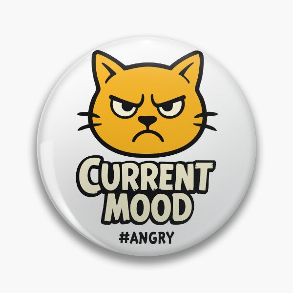 Item preview, Current Mood Angry Cat – Funny Grumpy Cartoon Meme Design designed and sold by graphicnew.
