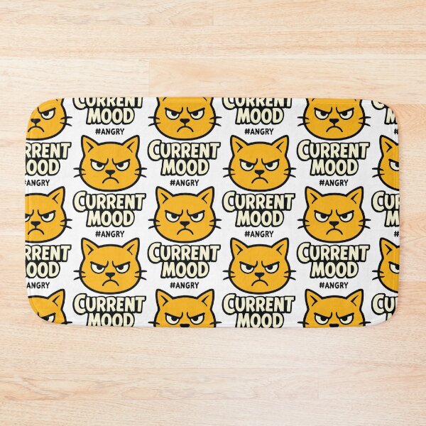 Item preview, Current Mood Angry Cat – Funny Grumpy Cartoon Meme Design designed and sold by graphicnew.