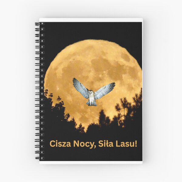 Item preview, Cisza Nocy, Siła Lasu – Polish Owl and Moon Design - Gold Edition designed and sold by AmberWit.