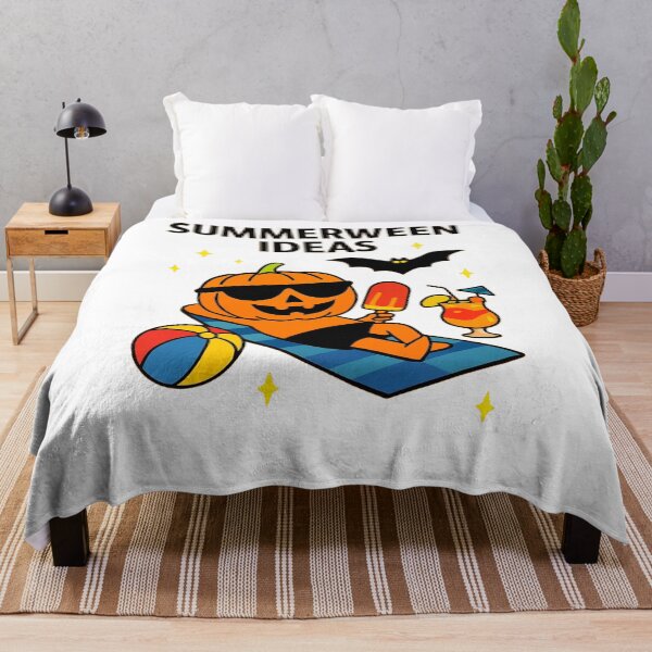 Item preview, Funny Summerween Pumpkin Design – Halloween Meets Summer Vibes designed and sold by RuweisVibes.