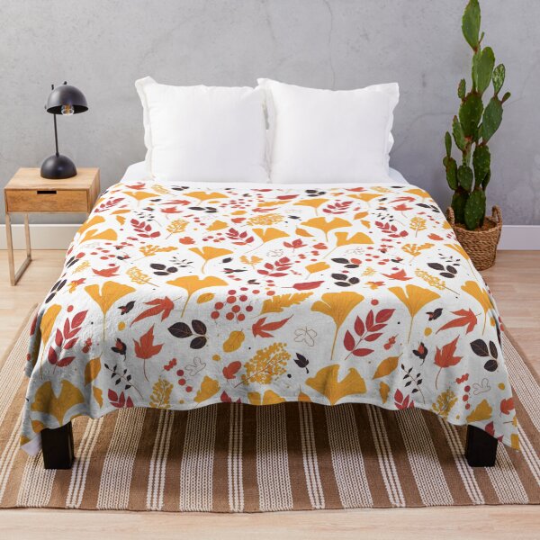 Item preview, Minimal Autumn Leaves Pattern – Simple Ginkgo & Maple Flat Vector Design designed and sold by Windy-market.
