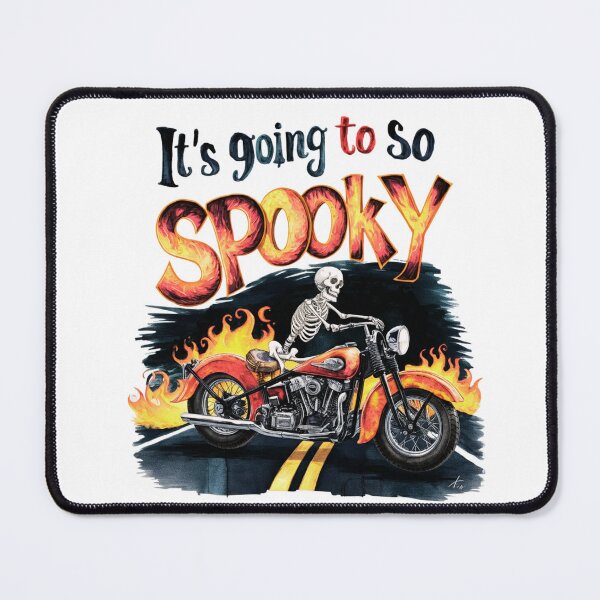 Item preview, Spooky Halloween - Design Spooky Skeleton Biker on Fire Motorcycle designed and sold by yelkenb.