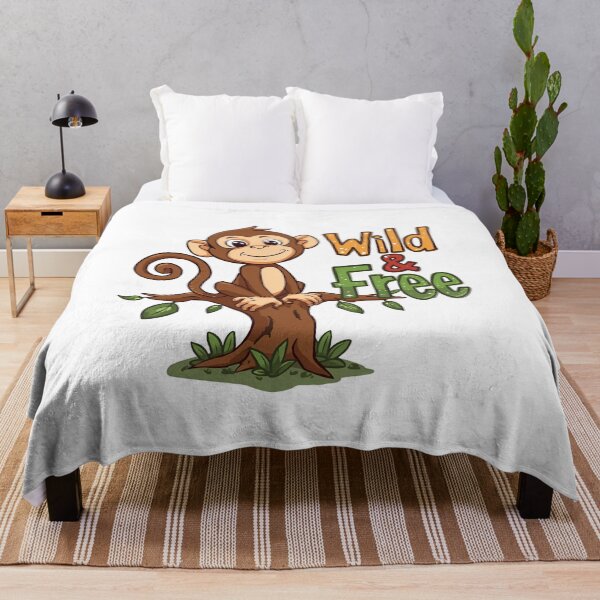 Item preview, Wild & Free – Happy monkey in a tree | Funny animal design for positive vibes designed and sold by ParaSiempreS.