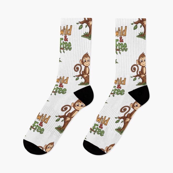 Item preview, Wild & Free – Happy monkey in a tree | Funny animal design for positive vibes designed and sold by ParaSiempreS.
