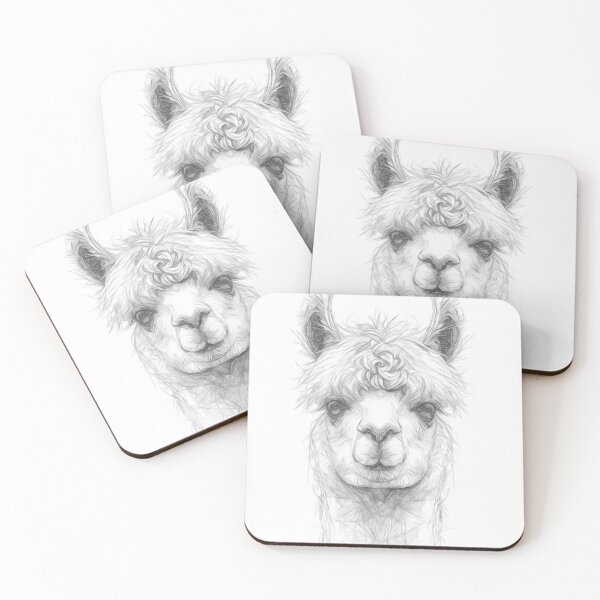 Item preview, Black and White Alpaca Pencil Sketch designed and sold by Leon Woods Pencil Art.