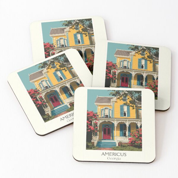 Item preview, Americus Georgia Victorian Home Art Print designed and sold by TuncGK.